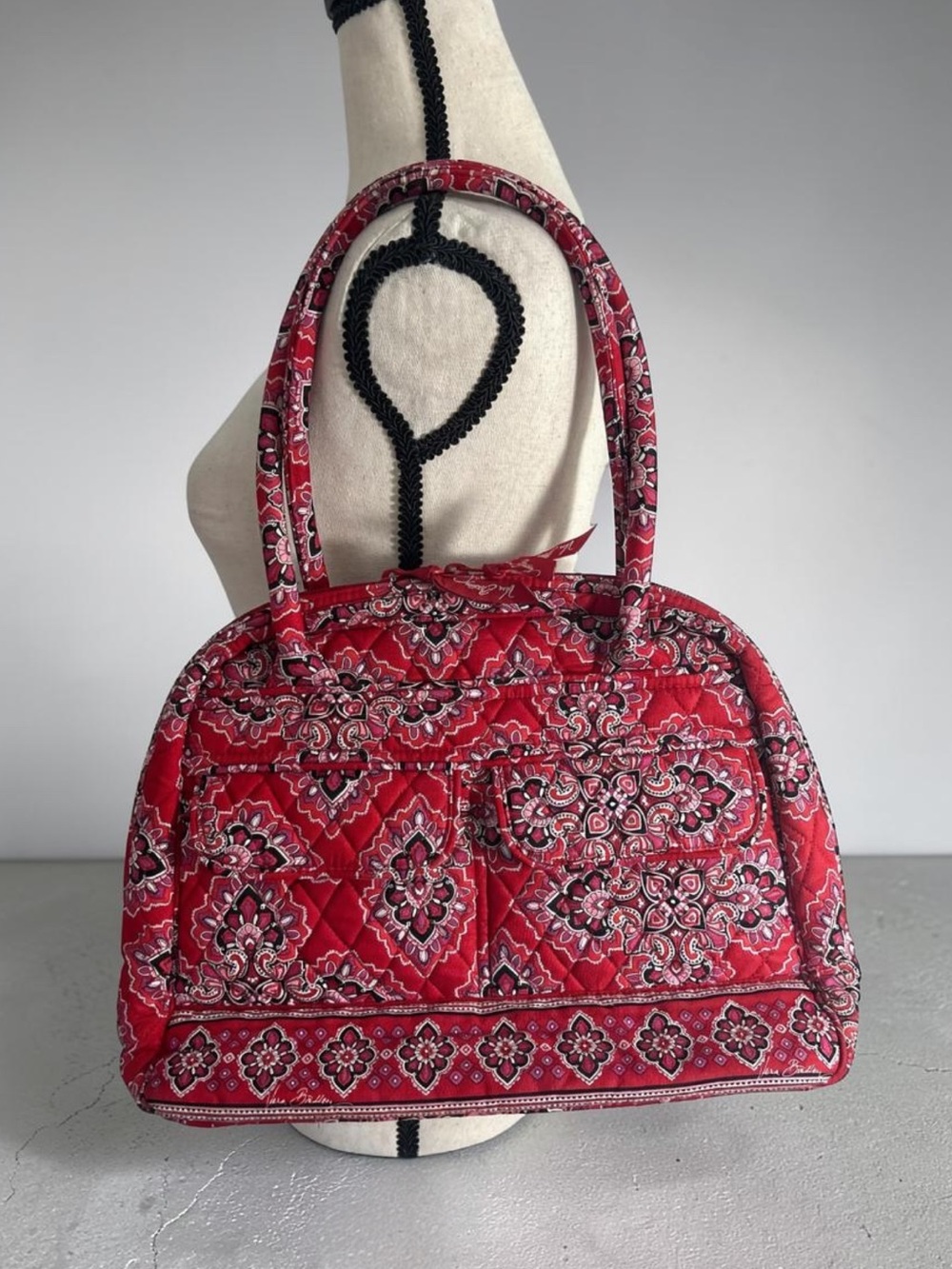 Vera Bradley Frankly Scarlet Quilted Shoulder Bag